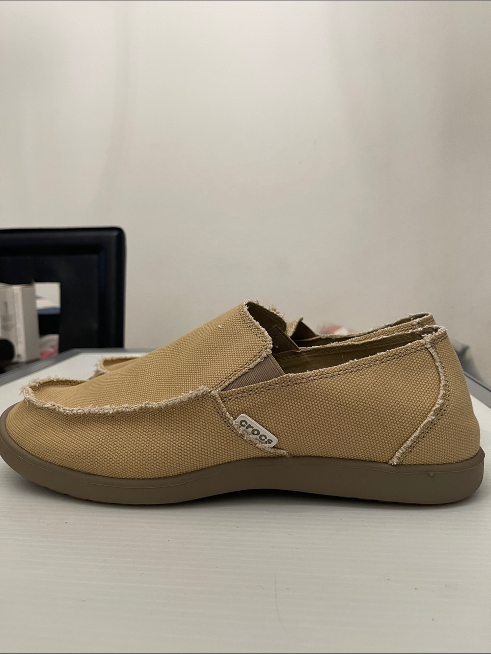 CROCS SANTA CRUZ LOAFER SLIP-ON KAKI CASUAL SHOE MENS SIZE 12